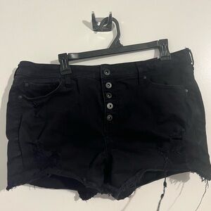 Torrid black jean shorts